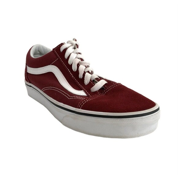 Vans Old Skool Suede Lace-up Sneakers Maroon 7.5 - Picture 1 of 12